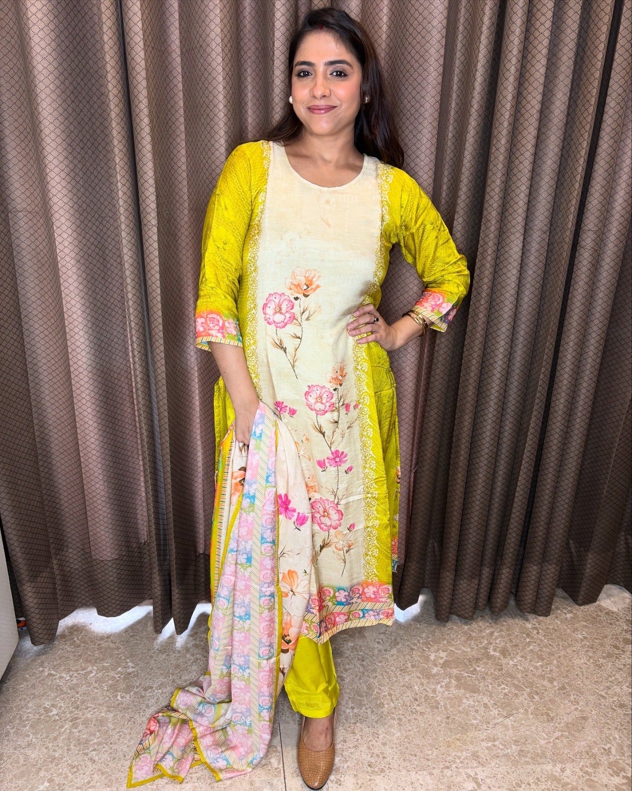 Floral Grace Printed Suit Set