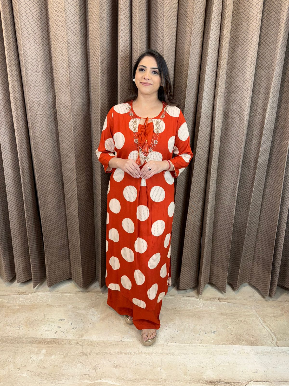 Rust Polka Co-ord Set