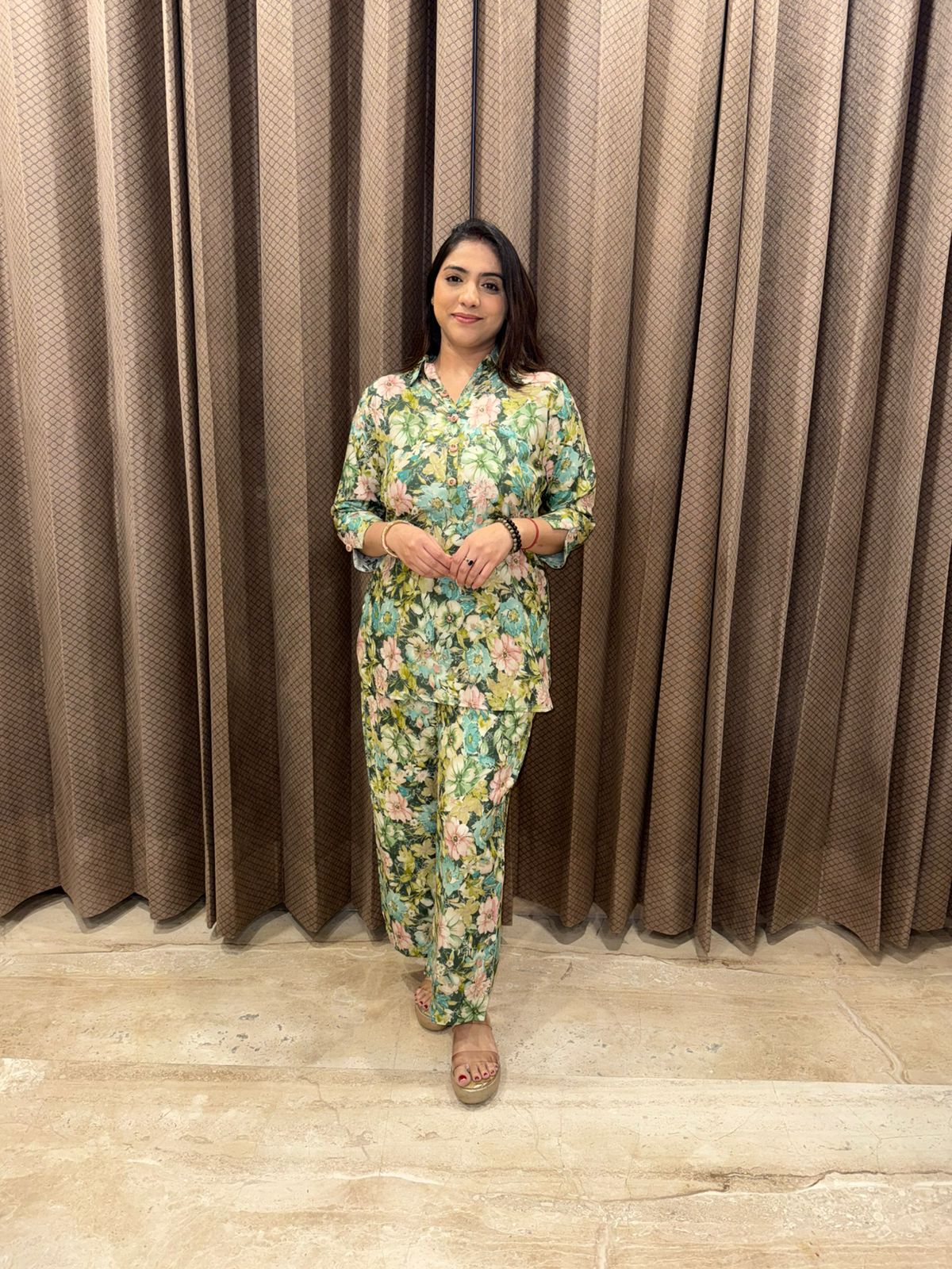 Pastel Floral Printed Co-ord Set