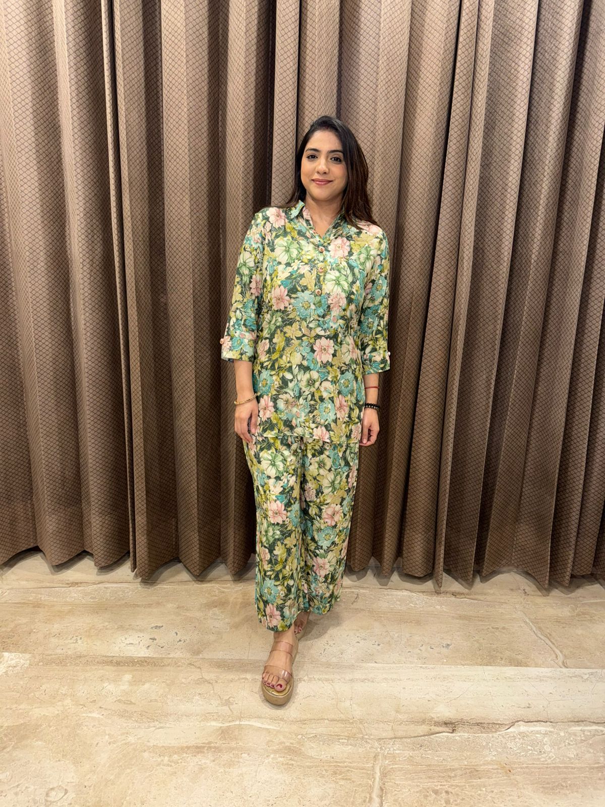 Pastel Floral Printed Co-ord Set