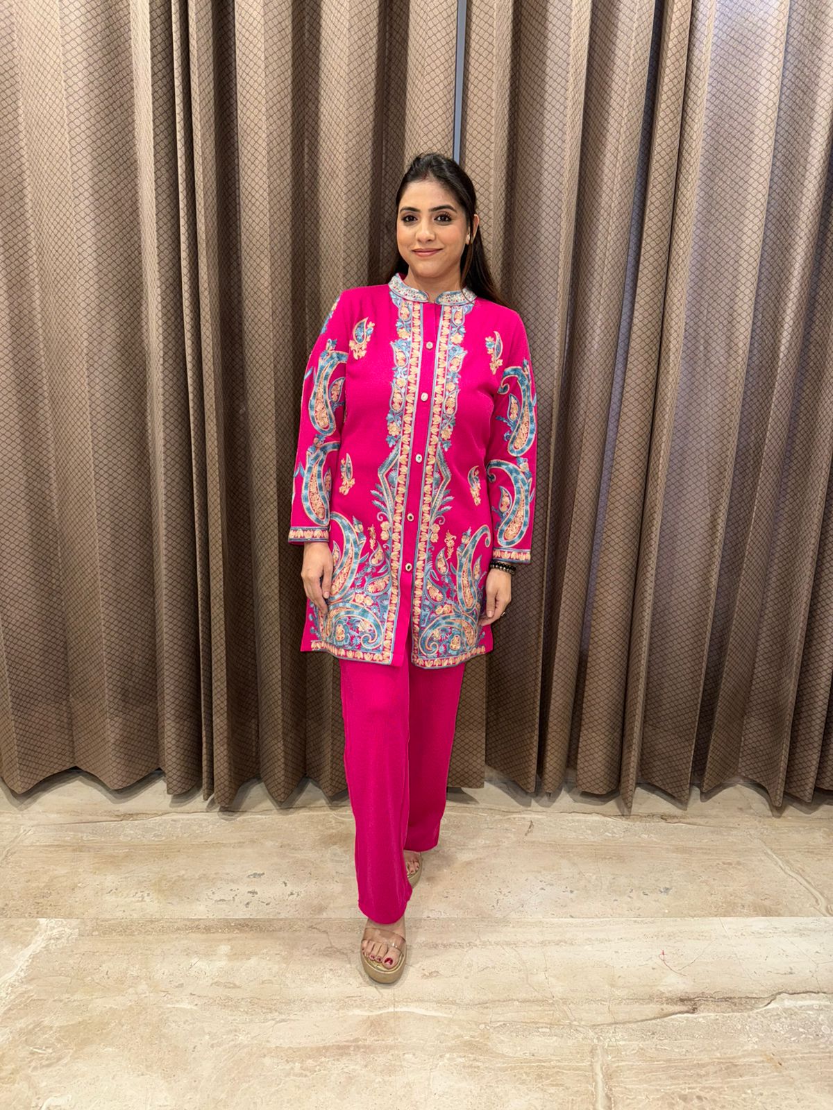 Fuchsia Paisley Printed Co-ord Set