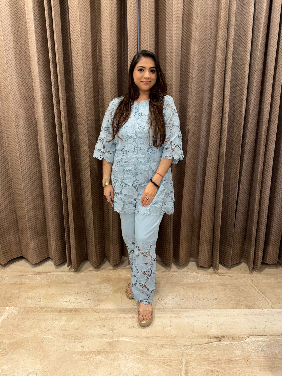 Blue Shifley Work Co-ord Set