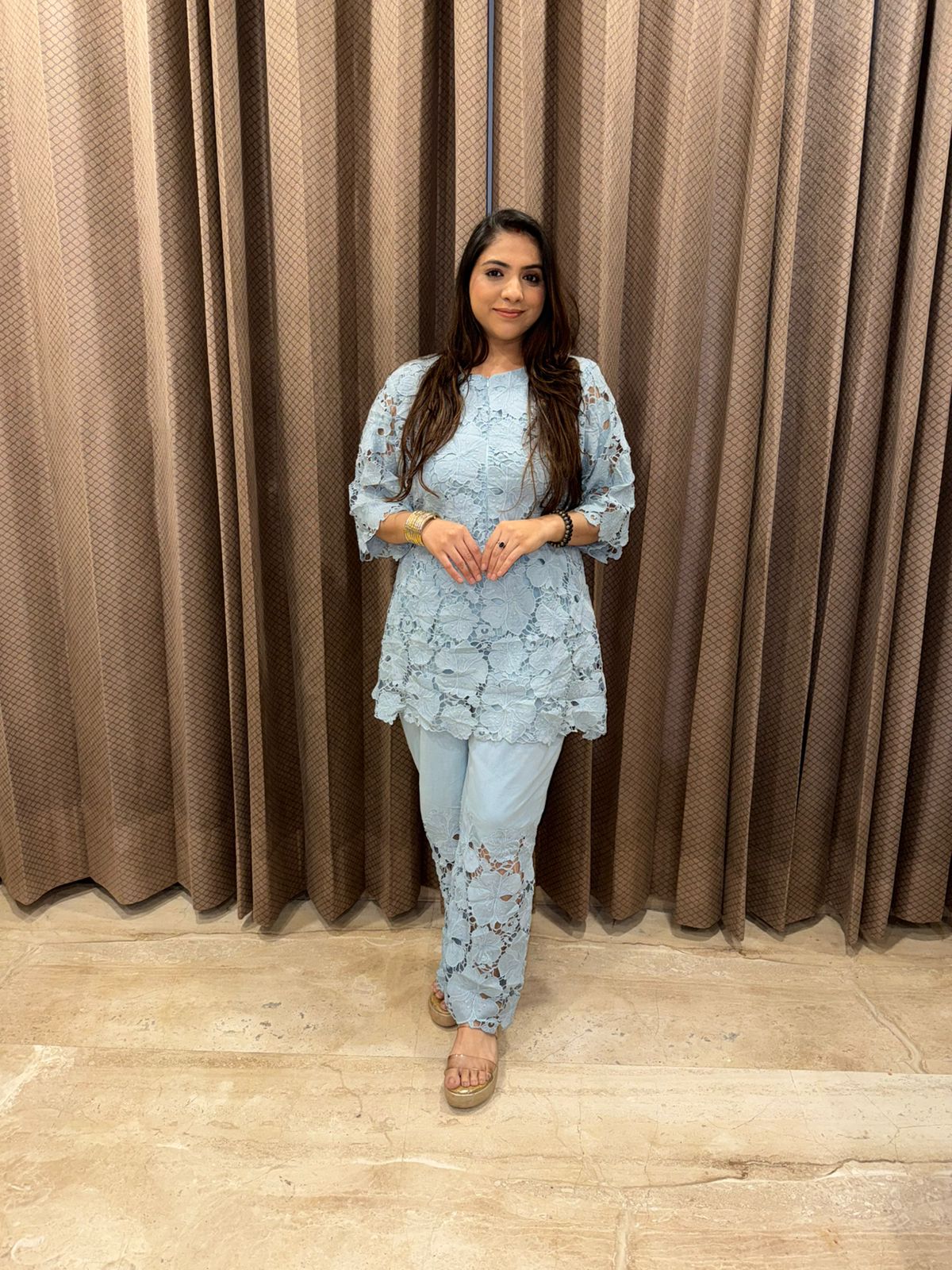 Blue Shifley Work Co-ord Set