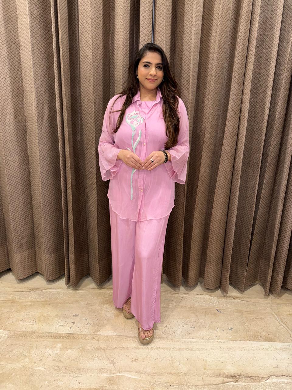 Blush Pink Handwork Co-ord Set