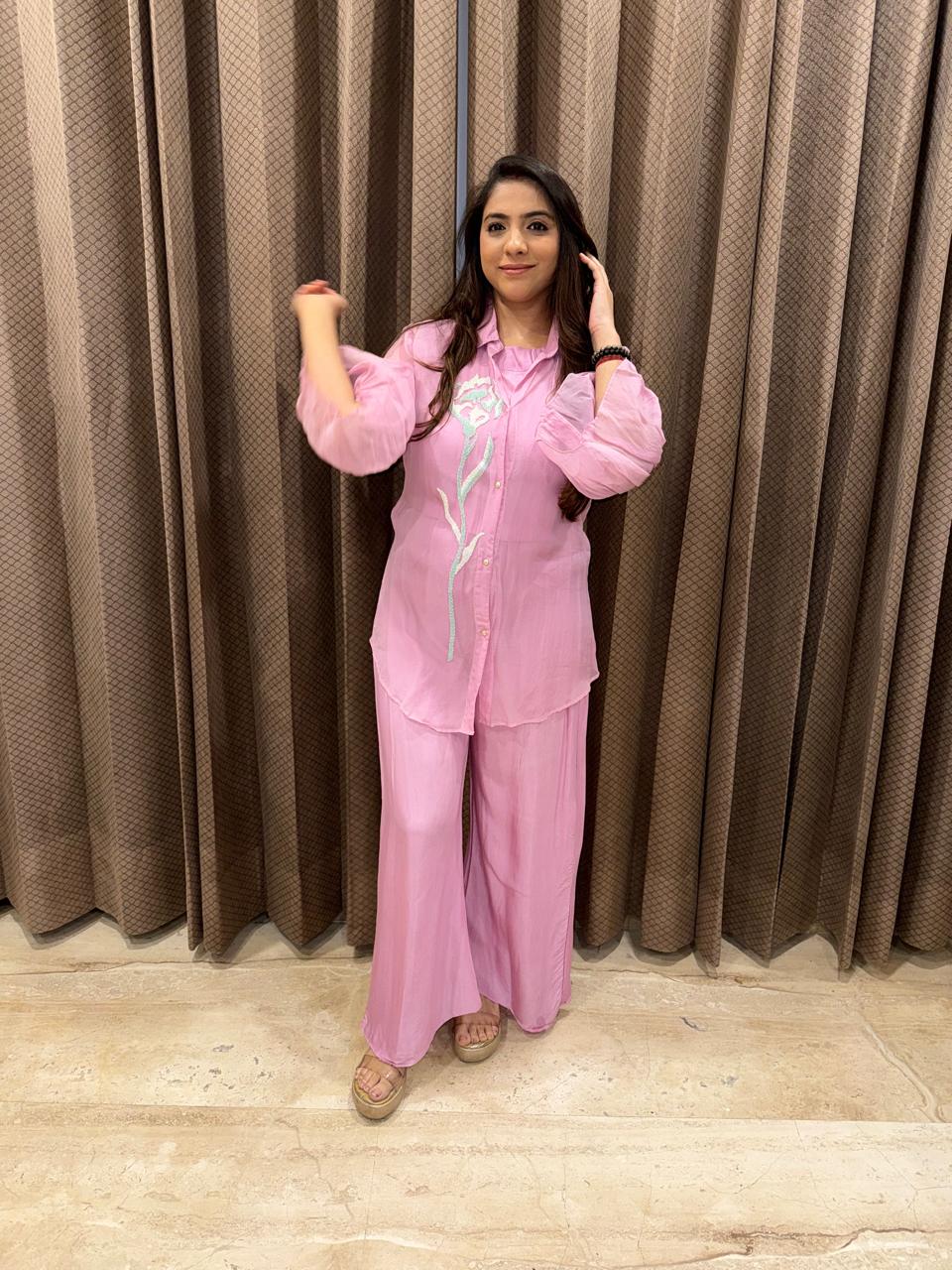 Blush Pink Handwork Co-ord Set