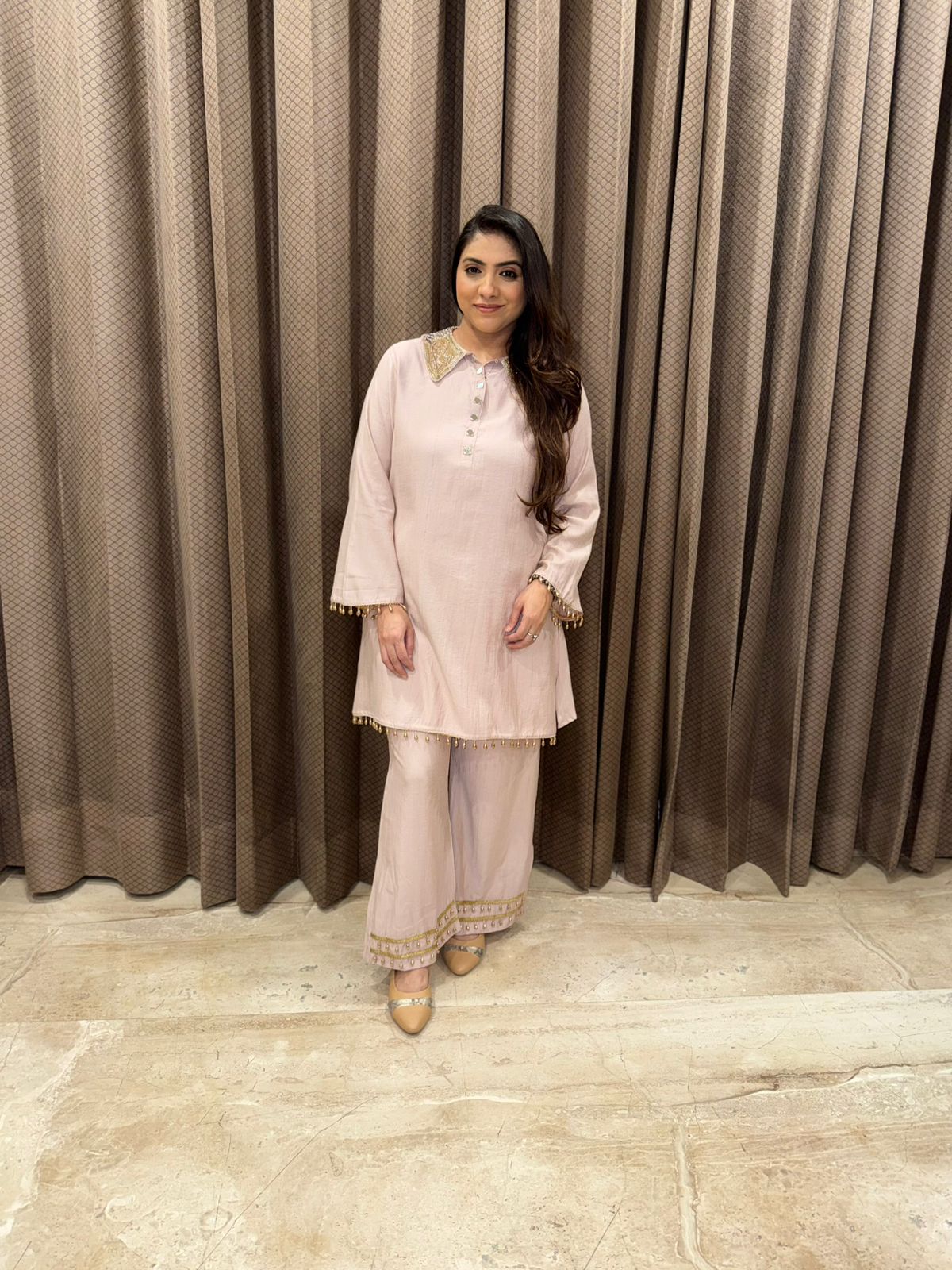 Blush Pink Handwork Co-ord Set
