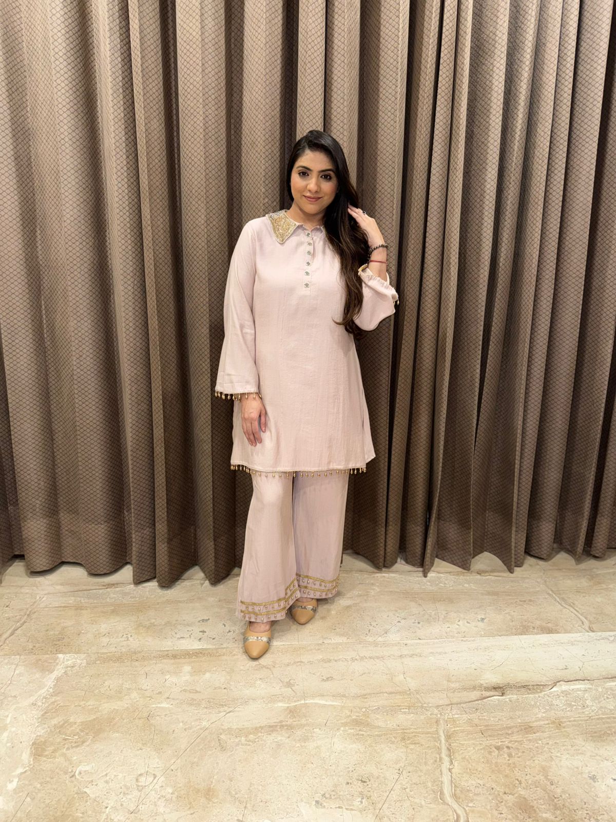 Blush Pink Handwork Co-ord Set