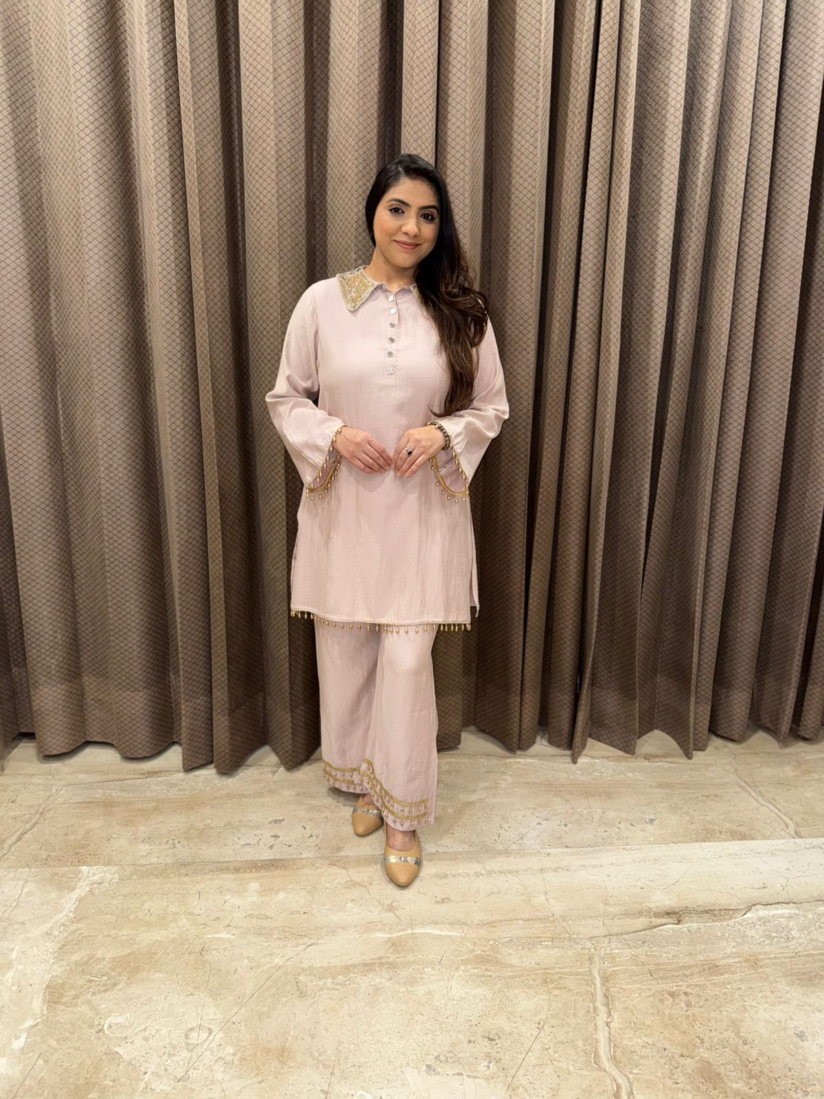 Blush Pink Handwork Co-ord Set
