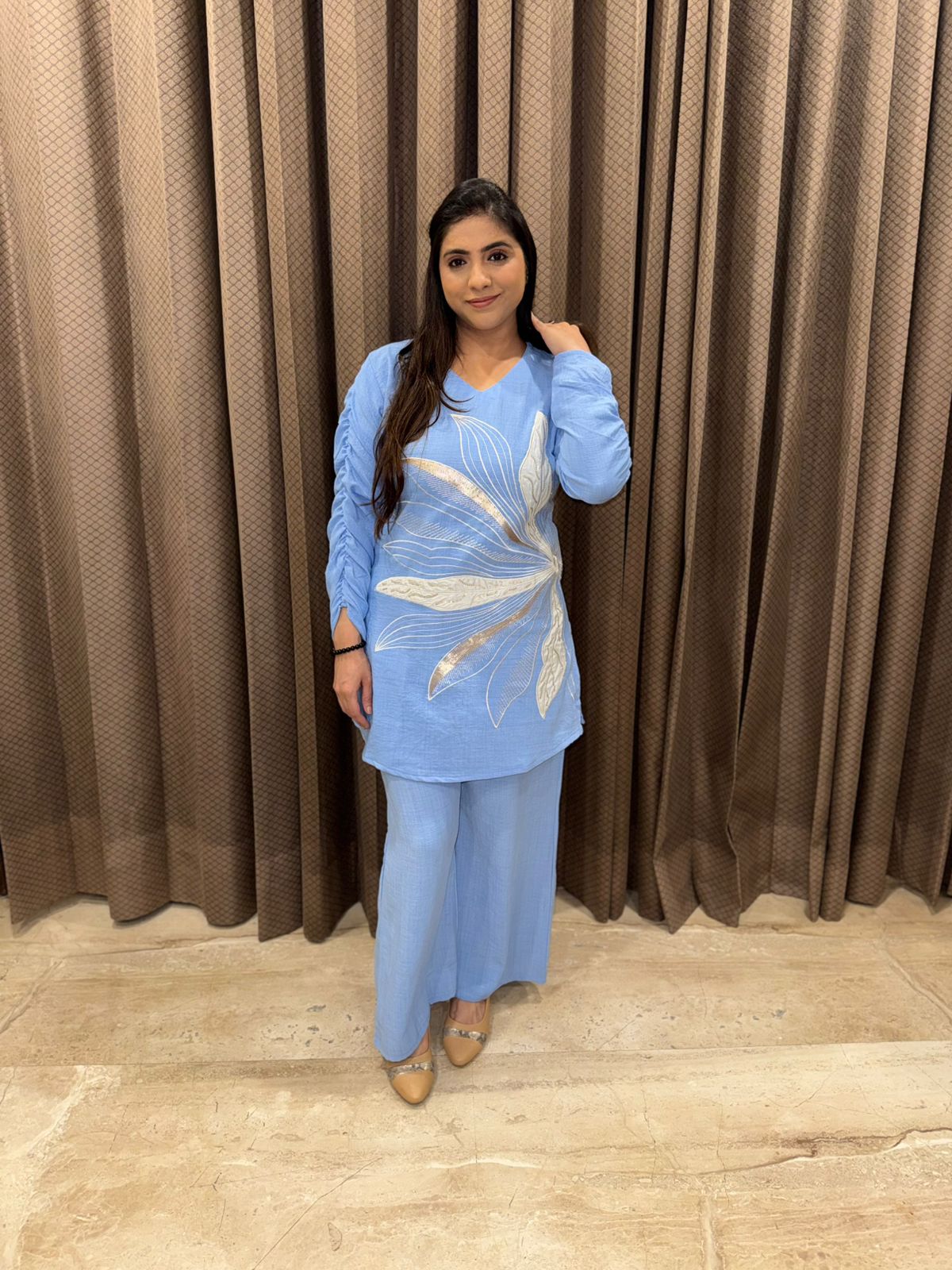 Light Blue Designer Co-ord Set