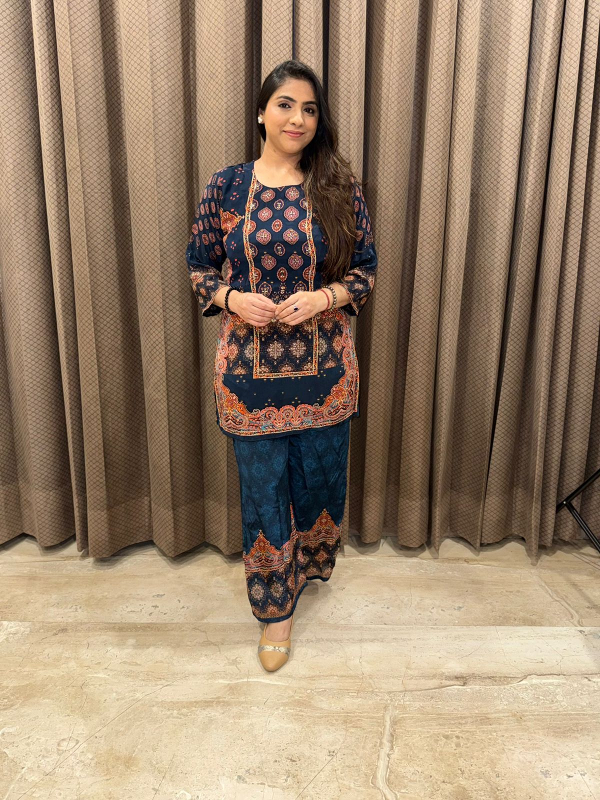 Blue Digital print Co-ord set