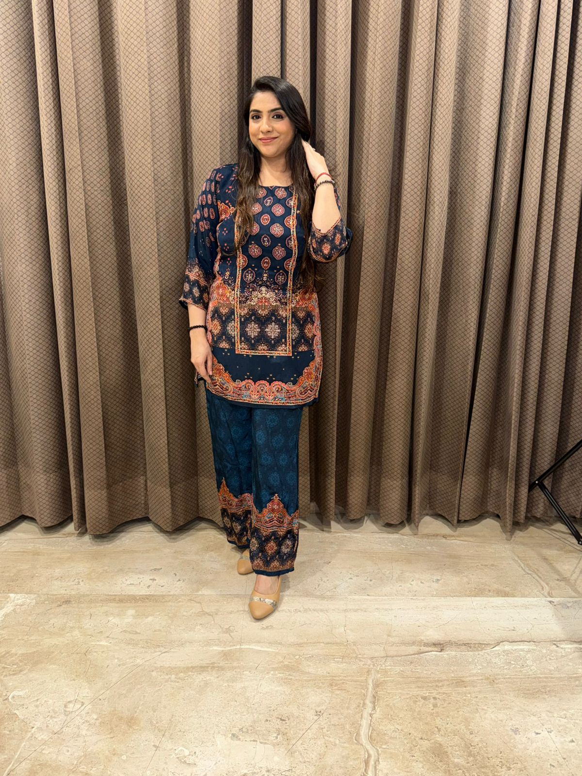 Blue Digital print Co-ord set